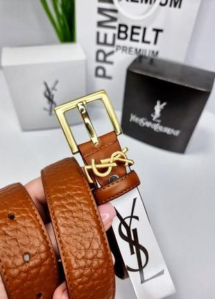 Ремінь пояс жіночий шкіряний в стилі ysl / ремень пояс женский кожаный в стиле ysl2 фото