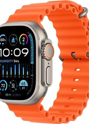 Смарт-годинник apple watch ultra 2 gps + cellular 49mm titanium case with orange ocean band