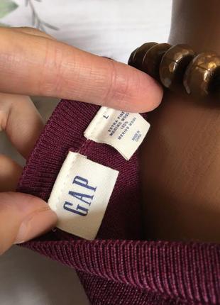 Класний светр із мериносової 100% вовни бордового кольору8 фото