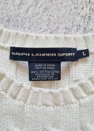 Вязаный винтажный свитер ralph lauren burberry saint laurent tommy hilfiger (m/l)6 фото