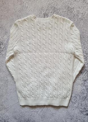 Вязаный винтажный свитер ralph lauren burberry saint laurent tommy hilfiger (m/l)8 фото