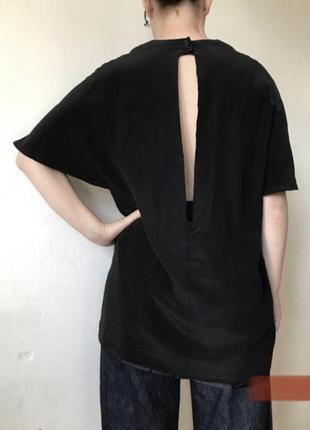 Topshop оверсайз шелковое блуза черное платье1 фото