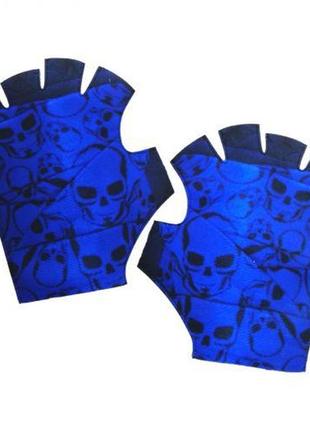 Игровые перчатки "cobalt skulls (кобальтовые черепа)"1 фото