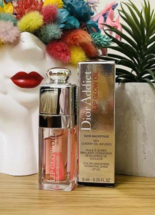 Оригинальный dior dior addict lip glow oil маселка для губ 001 pink