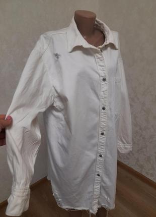 Нейгрово стильный удлиненный пиджак куртка платье свободный оверсайз деним9 фото