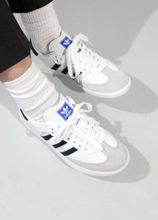 Adidas samba adv cloud white shadow navy.3 фото