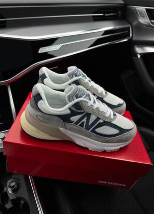 New balance 990v6 gray white navy