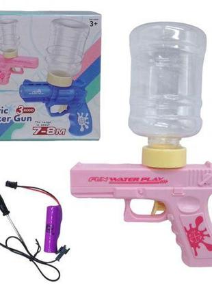 Водный пистолет аккумуляторный "electric water gun" (розовый)1 фото