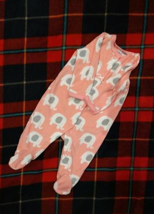 Теплий флісовий чоловічок carter's для новонародженого