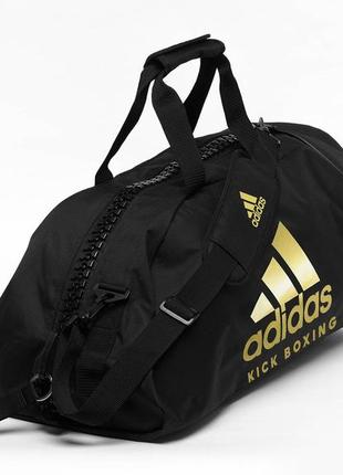 Сумка-рюкзак (2 в 1) із золотим логотипом kickboxing  ⁇  чорний  ⁇  adidas adiacc052kb7 фото