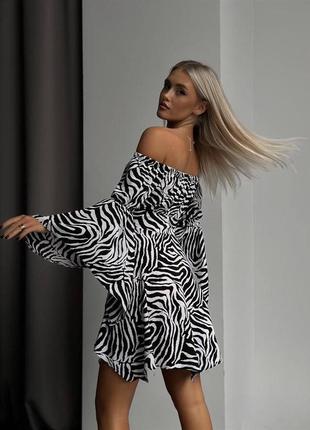 Трендова сукня зебра 3