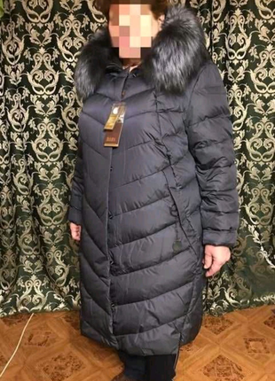 Куртка пуховик пальто astrid frisky 64-68 р/р для шикарної жінок2 фото
