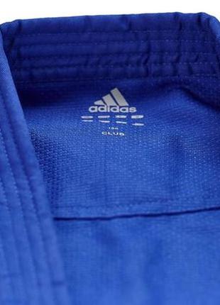 Кимоно для дзюдо серии club|синий/чёрные полосы | adidas j350b3 фото