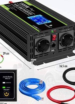 Інвертор потужності чистого синусоіду novopal 1500w