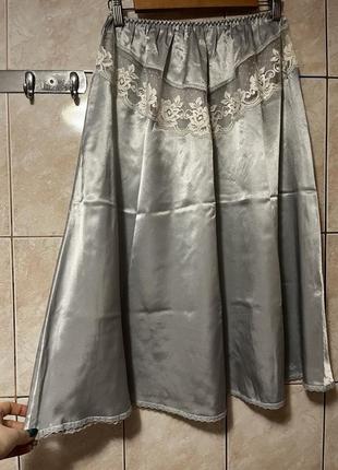 Винтажная нижняя юбка с кружевом1 фото