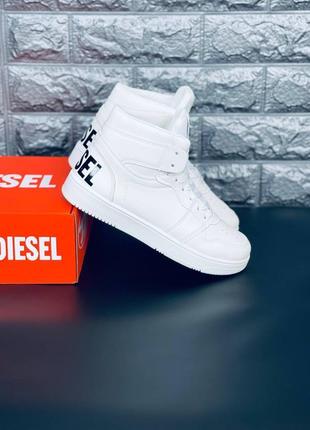 Кросівки чоловічі diesel, білі універсальні кросівки дізель2 фото