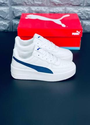 Кросівки чоловічі puma indigo white стильні білі кросівки пума3 фото