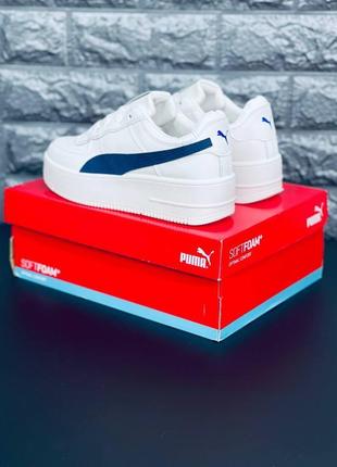 Кросівки чоловічі puma indigo white стильні білі кросівки пума5 фото