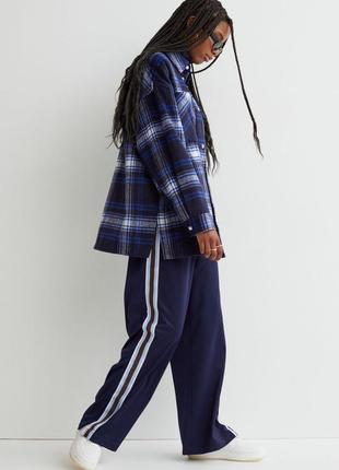 ♥️1+1=3♥️ h&m плотная куртка рубашка оверсайз в клетку3 фото