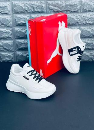 Кросівки жіночі puma, білі стильні кроси пума топ продажів!3 фото