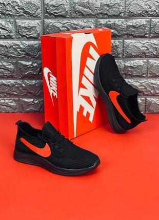 Літні чоловічі кросівки nike air, чорні повітропроникні кроси най2 фото