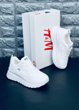Кросівки жіночі h&m білі універсальні зручні кросівки3 фото