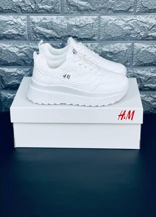 Кросівки жіночі h&m білі універсальні зручні кросівки8 фото