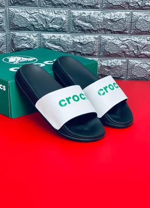 Пляжні шльопанці жіночі crocs, стильні шльопанці сланці капці