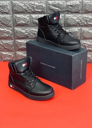 Tommy hilfiger кросівки жіночі, підліткові чорні кросівки3 фото