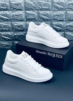 Кросівки alexander mcqueen жіночі білі стильні зручні кроси3 фото