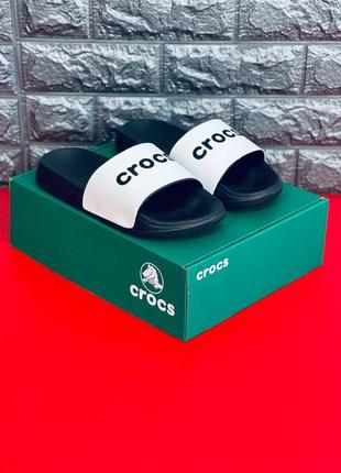 Шльопанці crocs жіночі, чорні повсякденні шльопанці сланці капці5 фото