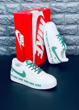 Чоловічі кросівки green leaves nike air force 1, кросівки найк