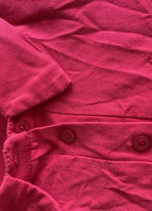 Розовая футболка поло, размер s m, с плечиками3 фото