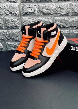 Кросівки жіночі air jordan 1 nigh gatorade orange peel джордан