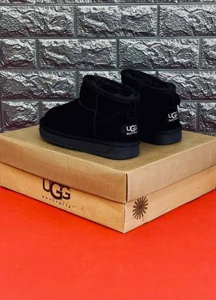 Ugg australia уги чоловічі, чорні зимові замшеві уги 36-453 фото