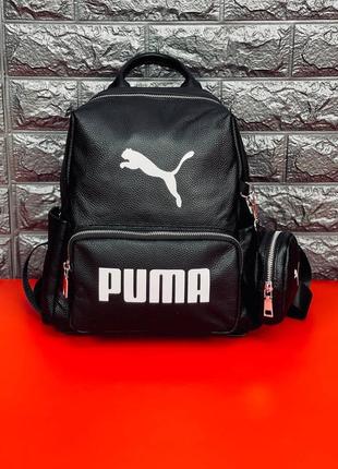 Рюкзак жіночий puma, стильний міський шкіряний рюкзак пума 20231 фото