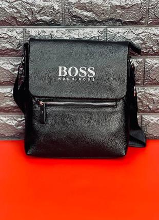 Hugo boss сумка чоловіча через плече, шкіряна сумка барсетка слін