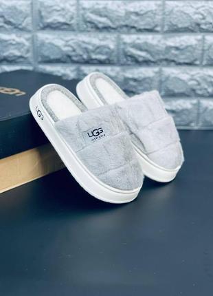 Ugg australia тапочки жіночі, м'які пухнасті домашні капці1 фото