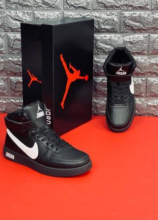 Jordan retro 1 кросівки жіночі, чорні якісні кросівки3 фото