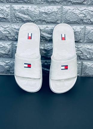 Шльопанці чоловічі tommy hilfiger, пляжні шльопанці сланці капці1 фото