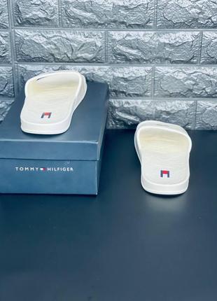 Tommy hilfiger шльопанці чоловічі, білі шльопанці сланці капці6 фото