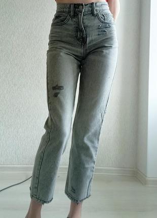Сірі джинси мом4 фото