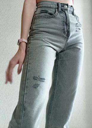 Сірі джинси мом6 фото