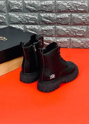 Черевики жіночі ugg, зимові чорні черевики на хутрі топ продажів!6 фото