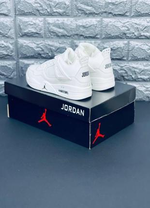 Air jordan кросівки підліткові, зимові білі кросівки на хутрі5 фото