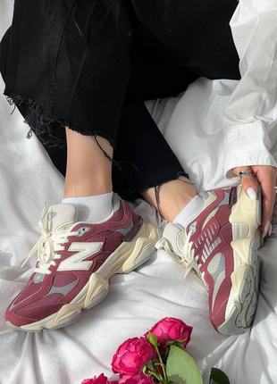 Кроссовки new balance 9060 bordo7 фото