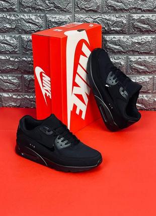 Кросівки nike air max 90 осінні, спортивні чорні кросівки2 фото