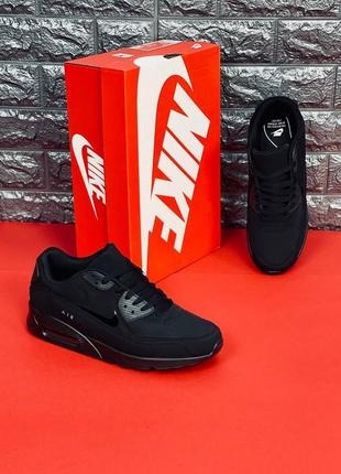 Кросівки nike air max 90 осінні, спортивні чорні кросівки3 фото