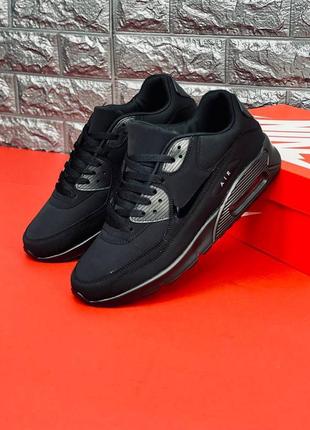 Кросівки nike air max 90 осінні, спортивні чорні кросівки9 фото