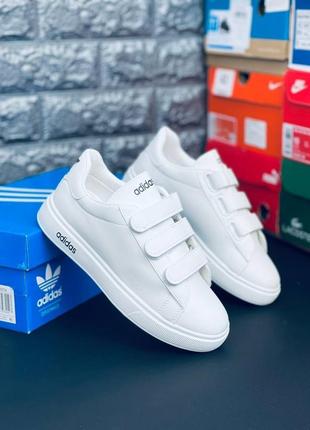 Adidas stan smith кросівки жіночі, білі кроси на липучках